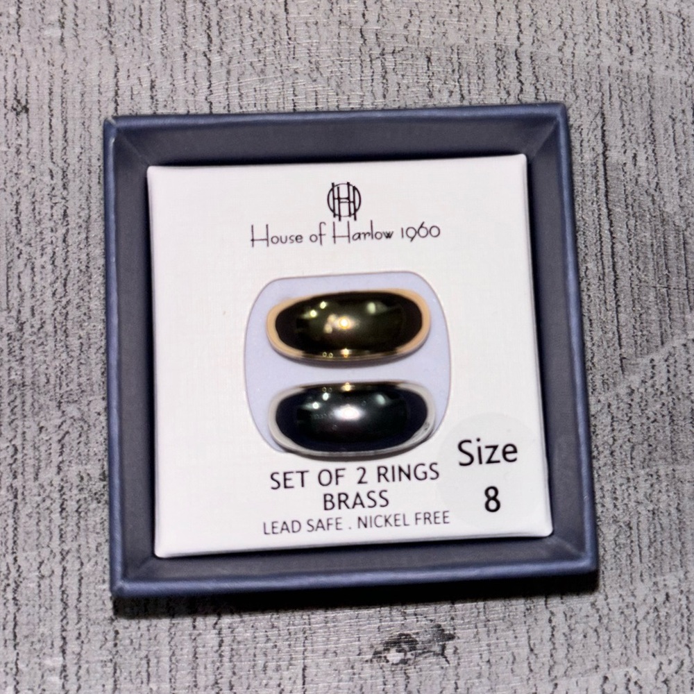 🌟NEW House of Harlow 1960 Set of Brass Rings